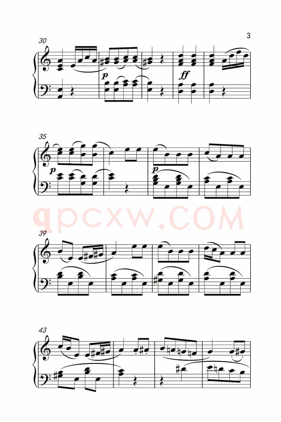 第三级A组 小奏鸣曲（中国音乐学院钢琴考级作品1~6级）