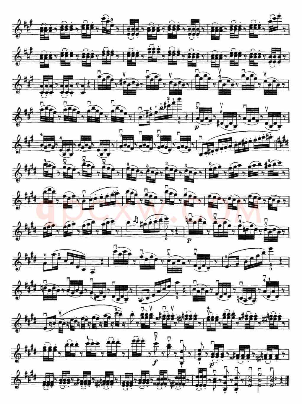 马扎斯小提琴练习曲 Op.36 第二册 华丽练习曲（46）