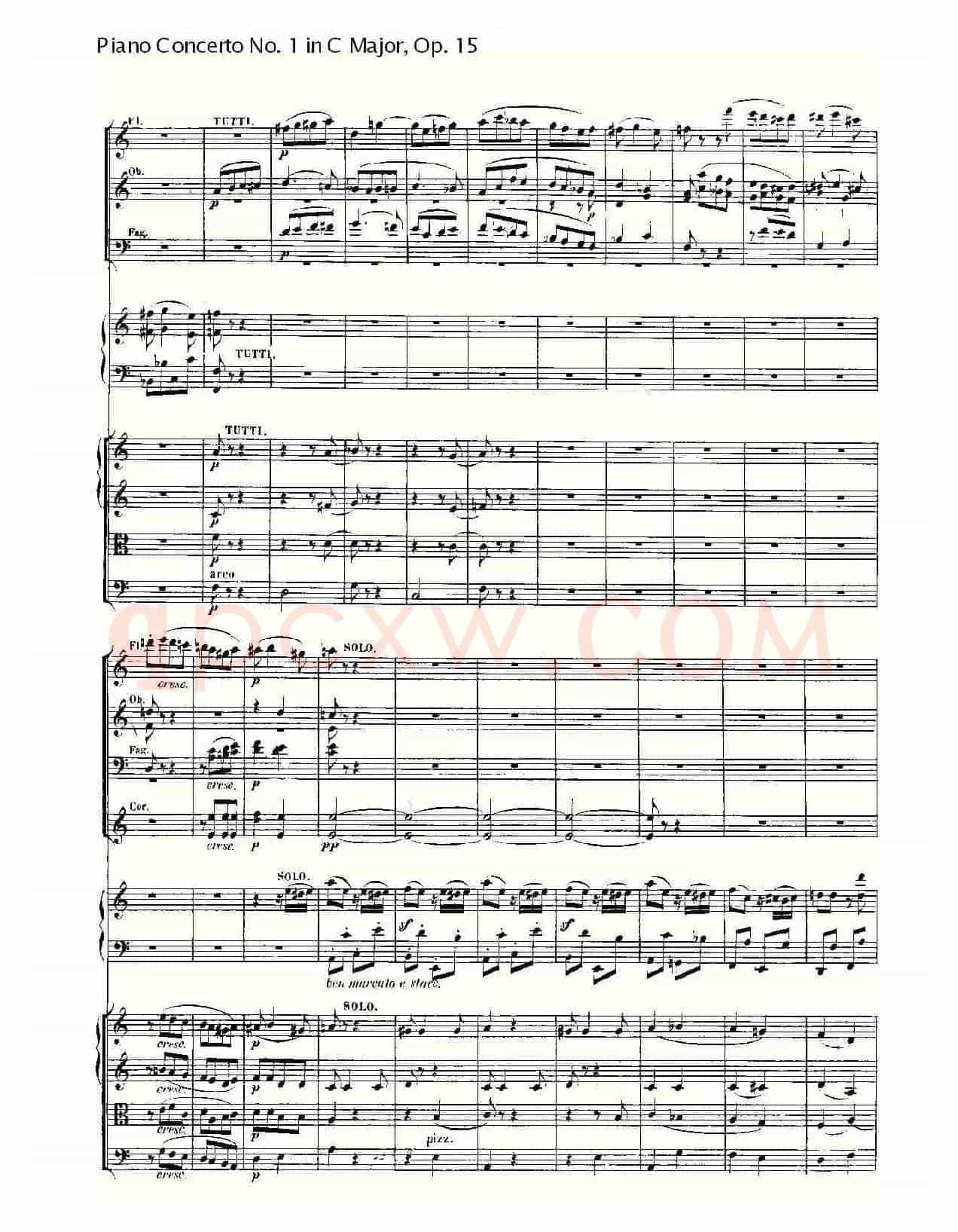 C大调钢琴第一协奏曲 Op.15 第三乐章
