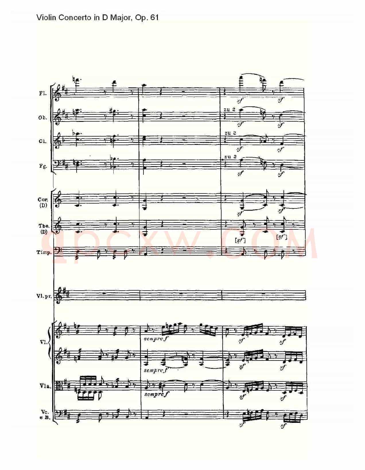 D大调小提琴协奏曲 Op.61第一乐章（二）