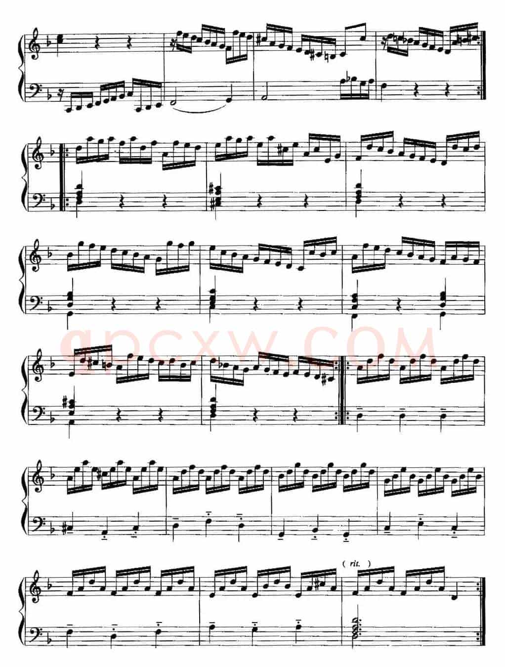 手风琴复调作品：萨拉班德舞曲