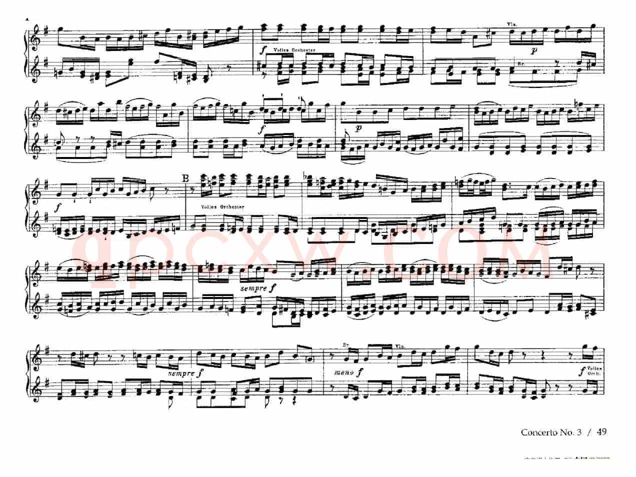 Brandenburg Concerto No.3 in G Major BWV.1048（G大调第三勃兰登堡协奏曲·四手联弹版）