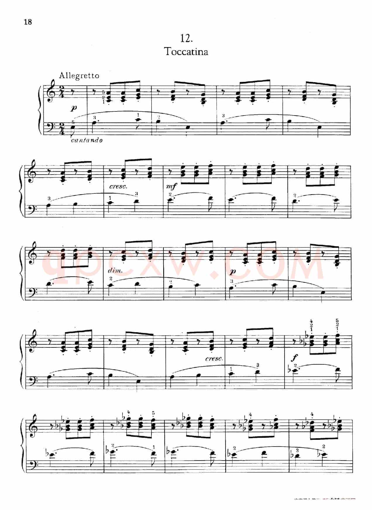 Thirty Pieces For Children Op.27(30首儿童钢琴曲 11—15)
