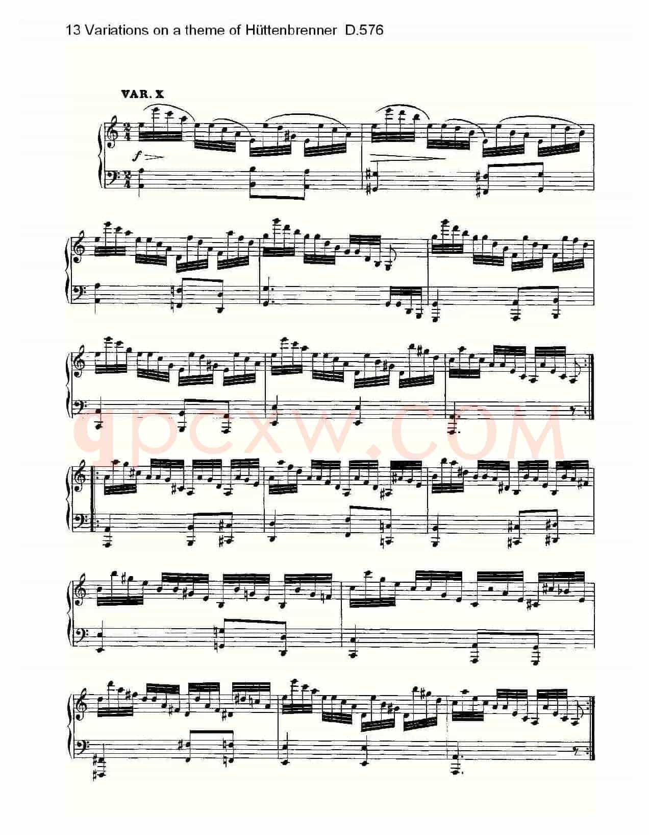 13 Variations on a theme of Hüttenbrenner D.576(主)
