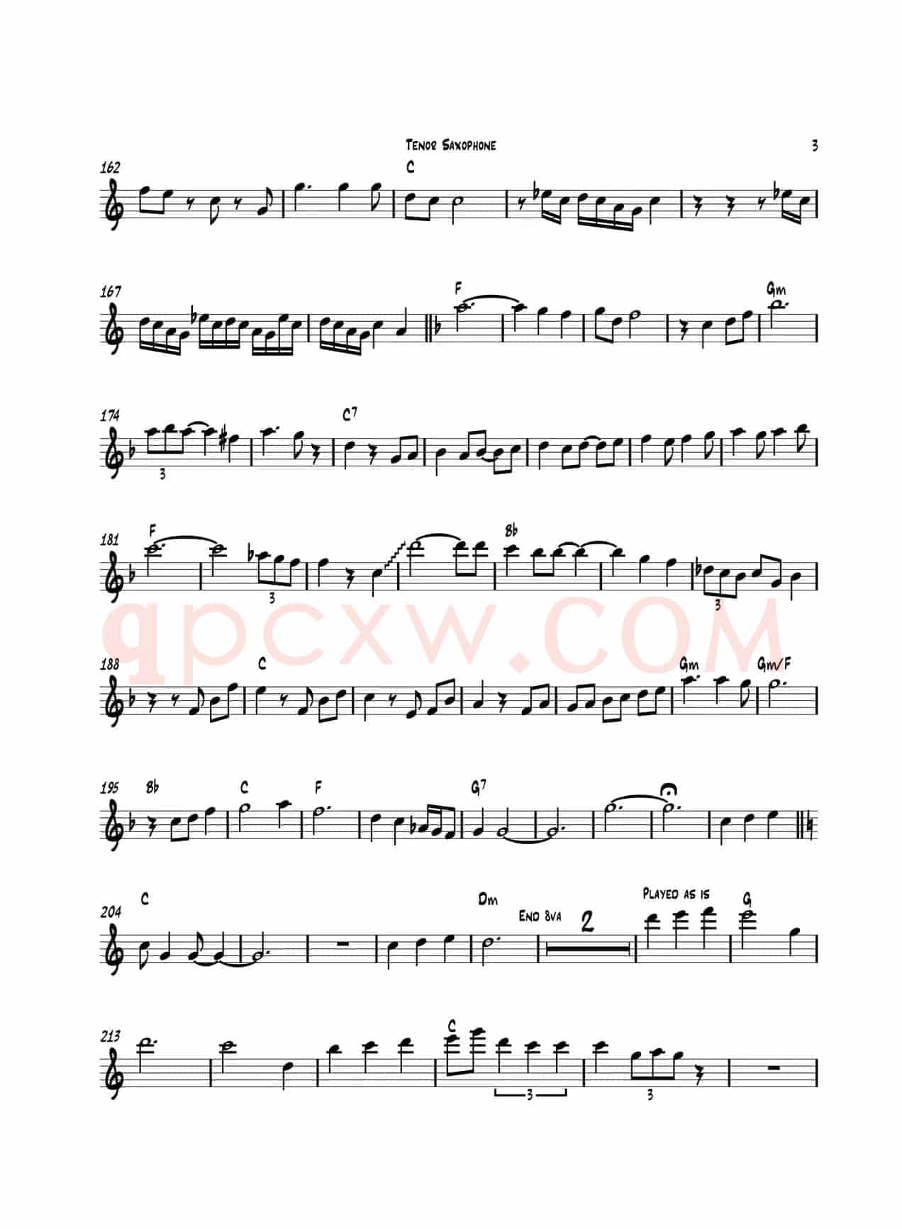 Happy Christmas（次中音萨克斯）