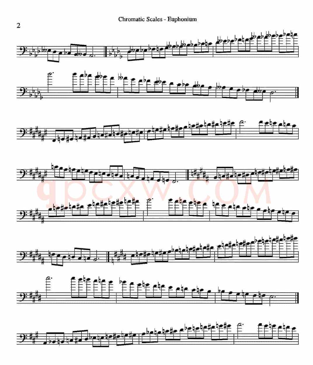 Chromatic Scales - Euphonium（上低音号练习教材选曲）