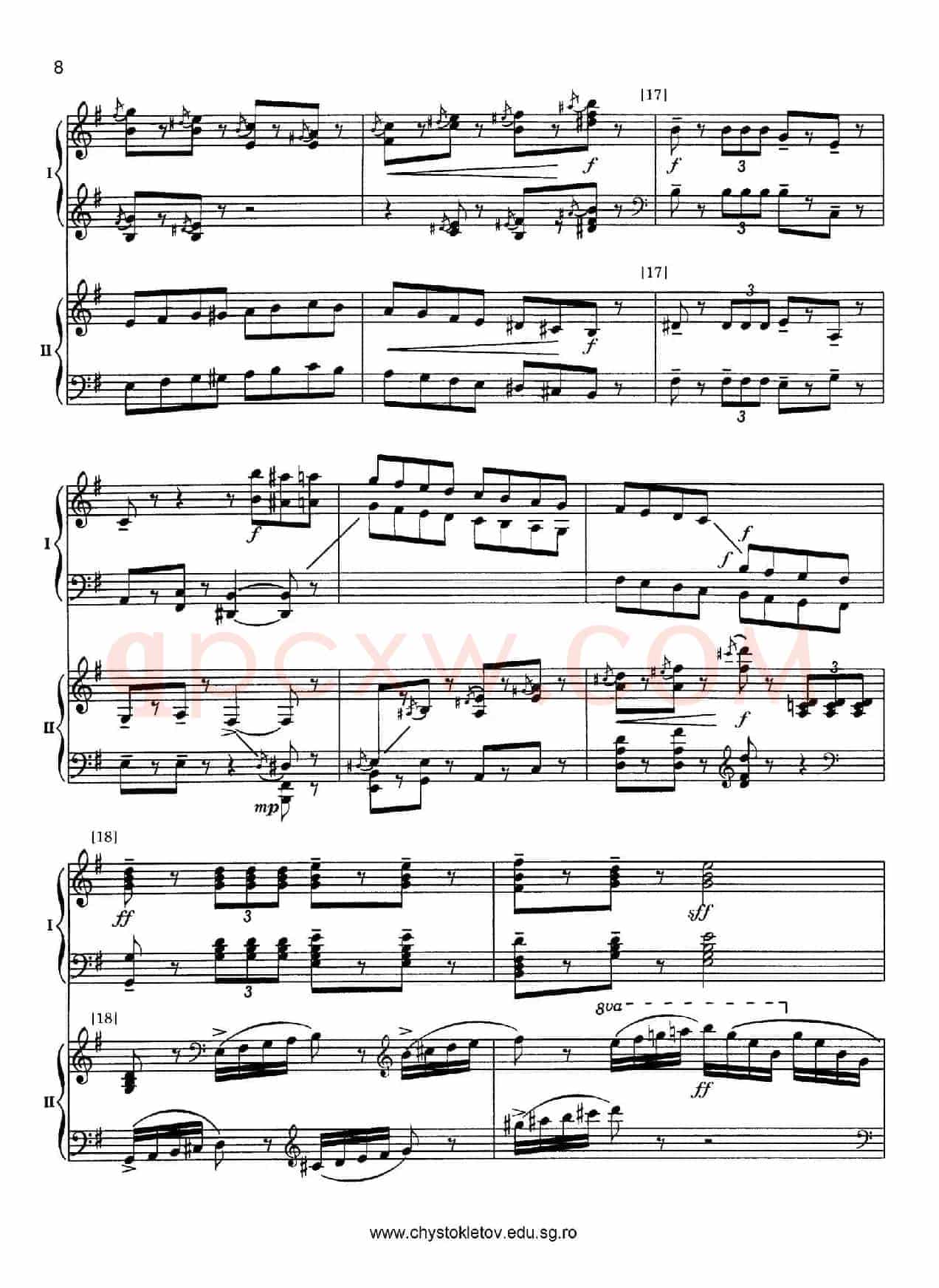 Nutcracker Op.71 芭蕾舞剧《胡桃夹子》（改编双钢琴版·第二部分）