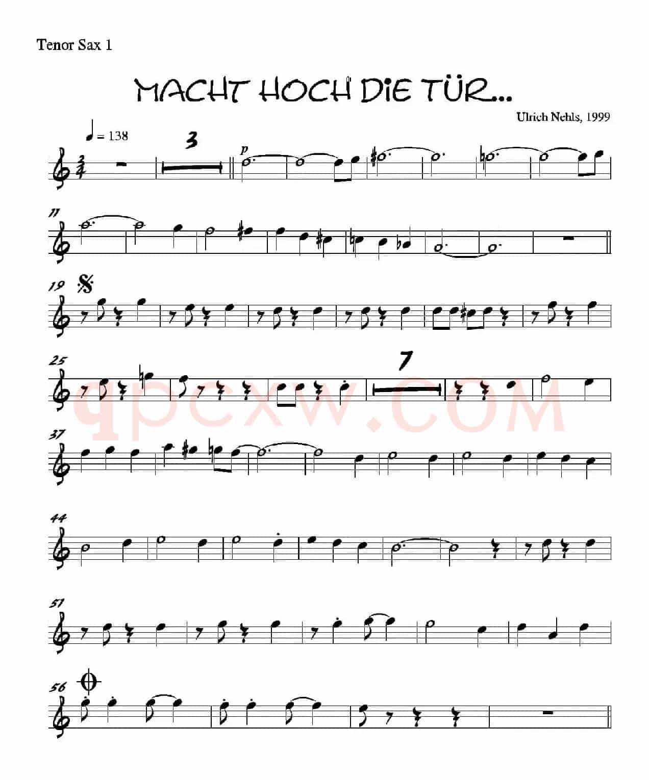 Macht Hoch Die Tru…（第一次中音萨克斯分谱）
