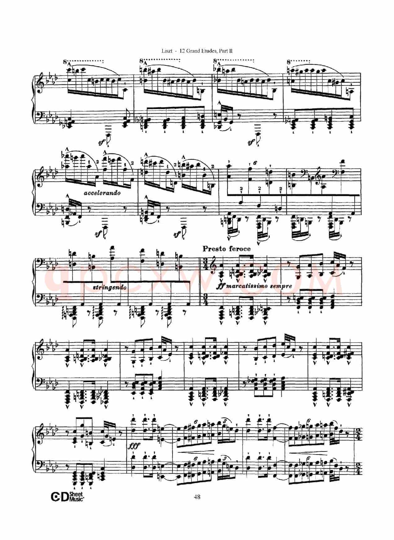 12 Grand Etudes S.137（12首华丽的练习曲·10）