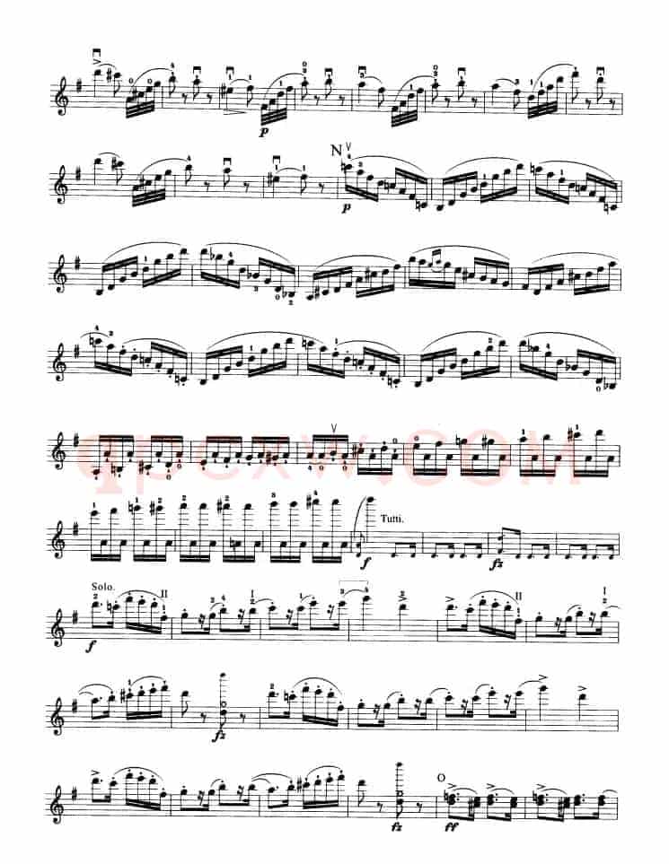 第七协奏曲Op.76（小提琴分谱）