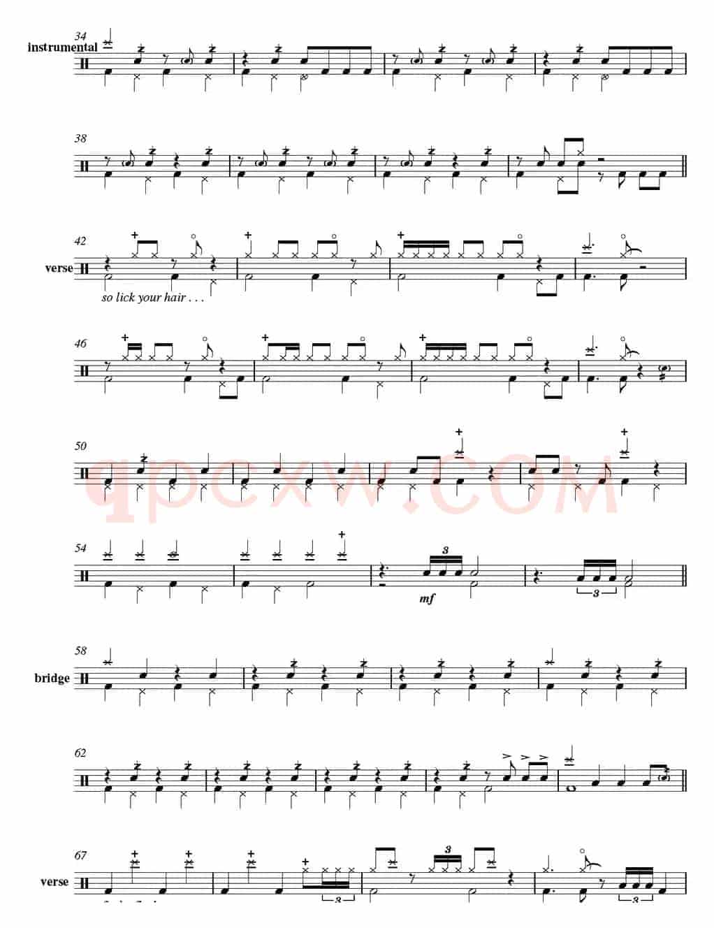 爵士鼓谱：Chicago - all that jazz