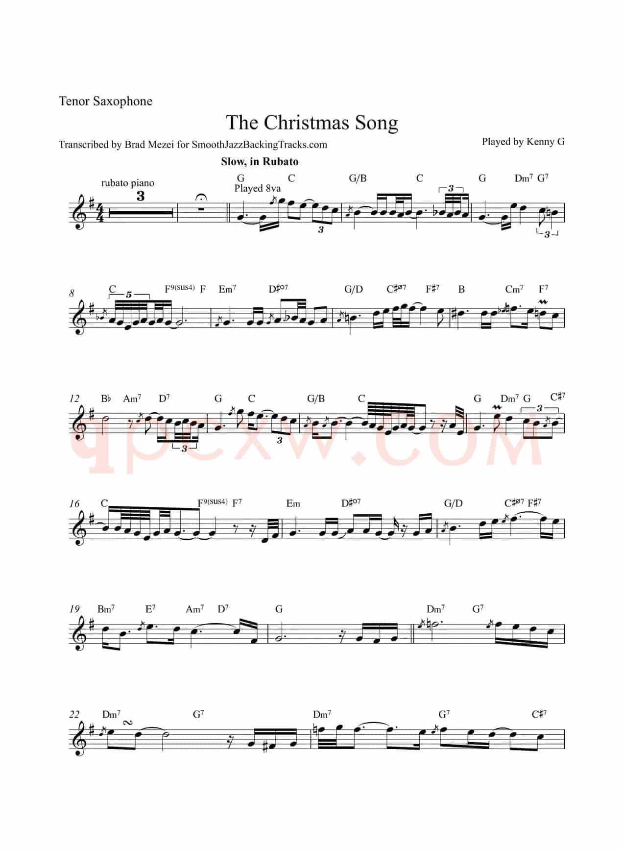 The Christmas Song（次中音萨克斯）