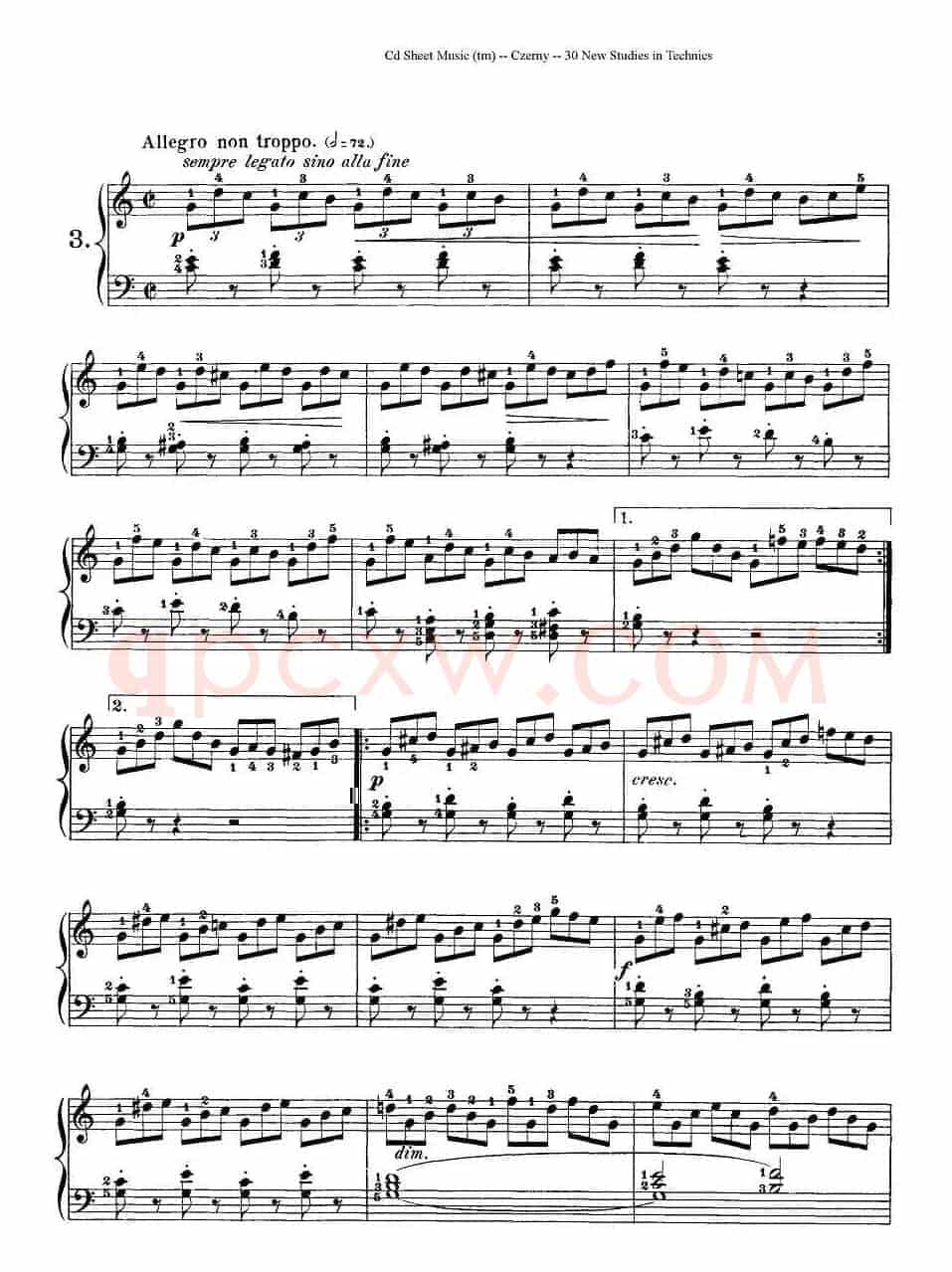 Czerny - 30 New Studies - 3（车尔尼Op849 - 30首练习曲）