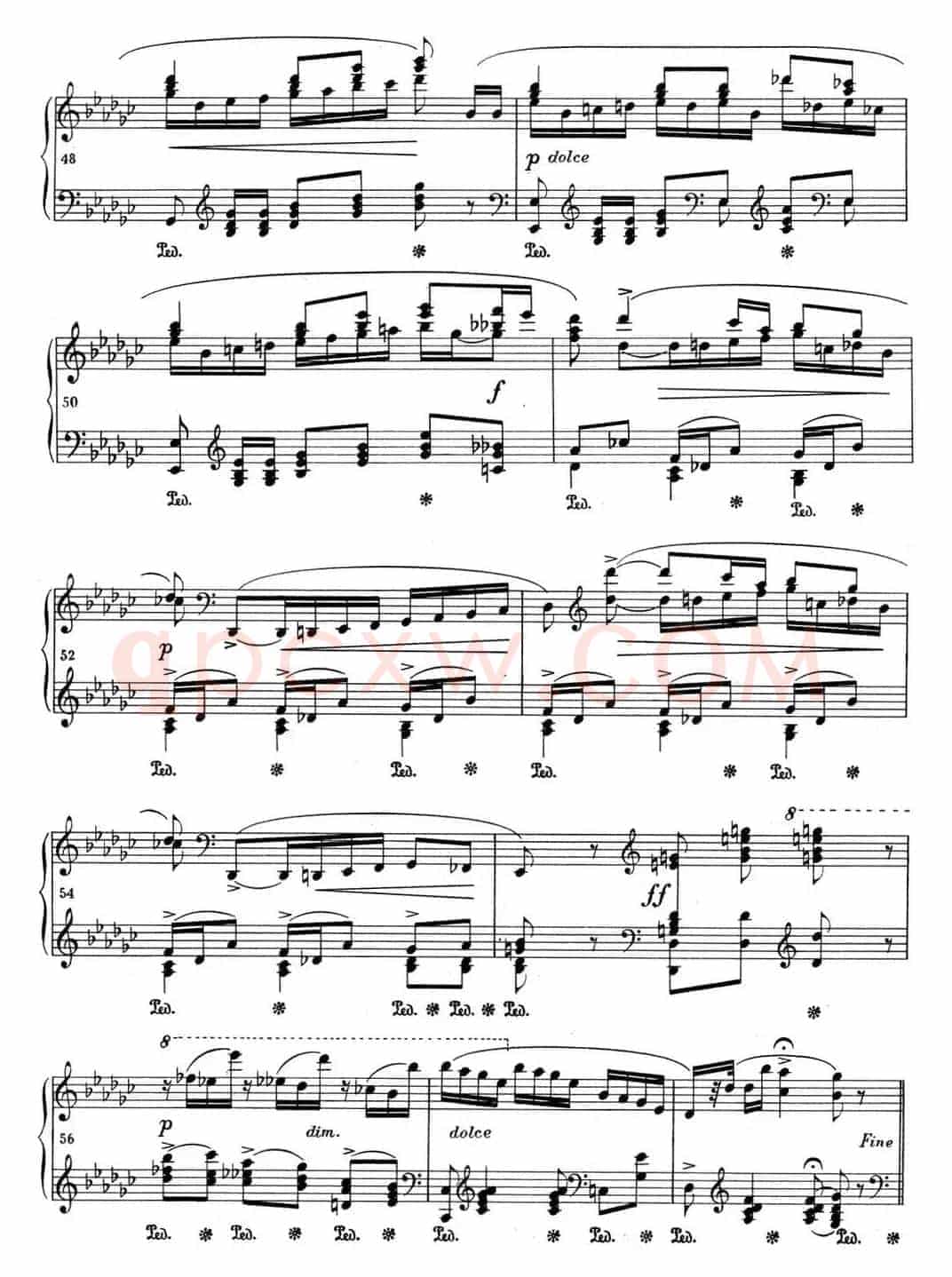 肖邦 波兰舞曲 Op.posth.P.1 No.8 降G大调