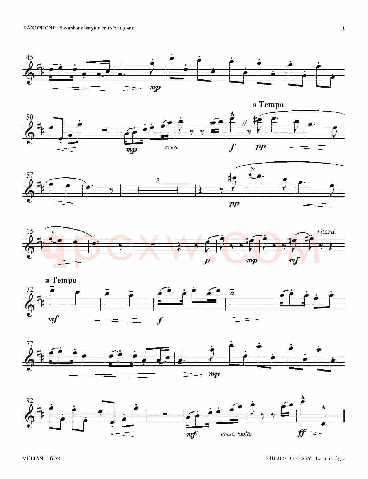 小黑人（上低音萨克斯）