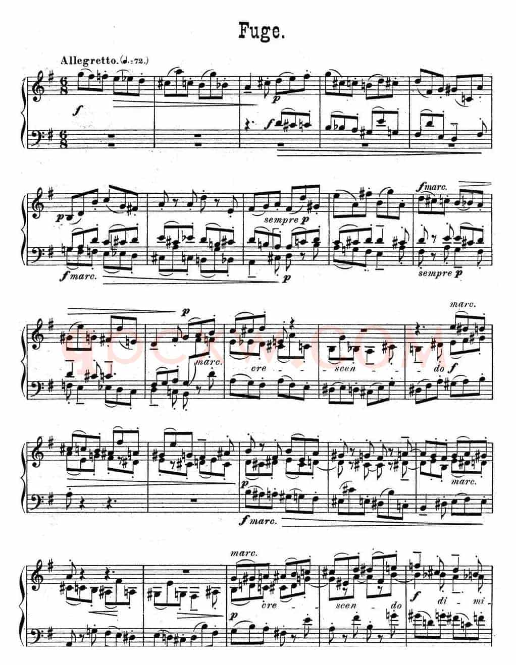 6 Preludes and Fugues Op.99(6首前奏曲与赋格·5)