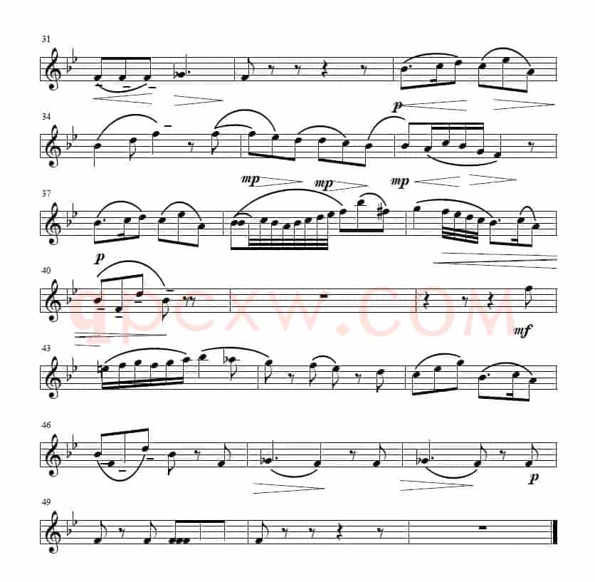 降E大调协奏曲（第二乐章 [小号谱]）