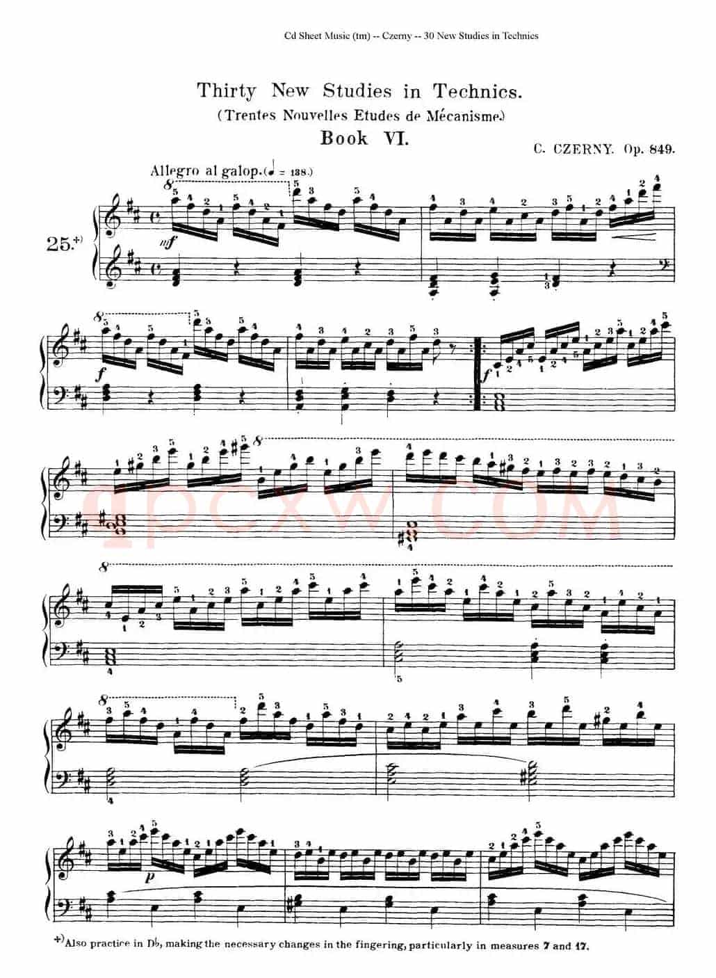 Czerny - 30 New Studies - 25（车尔尼Op849 - 30首练习曲）
