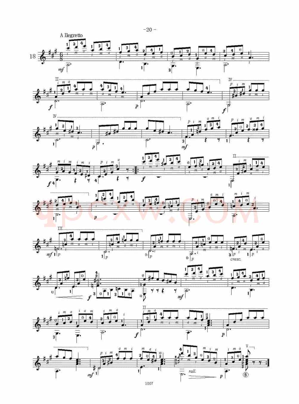 卡尔卡席25首练习曲之16——20
