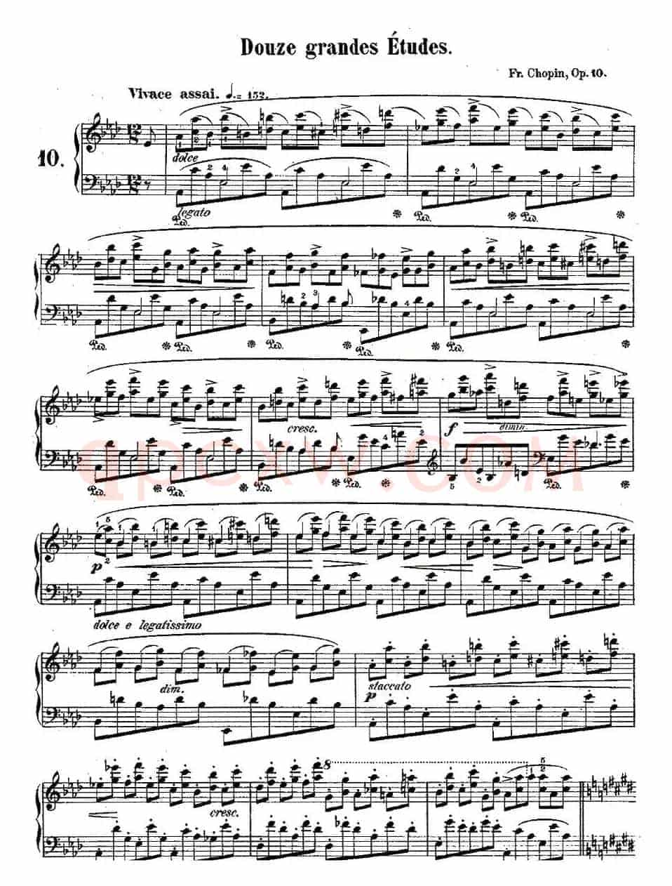 肖邦钢琴练习曲，Op.10之十