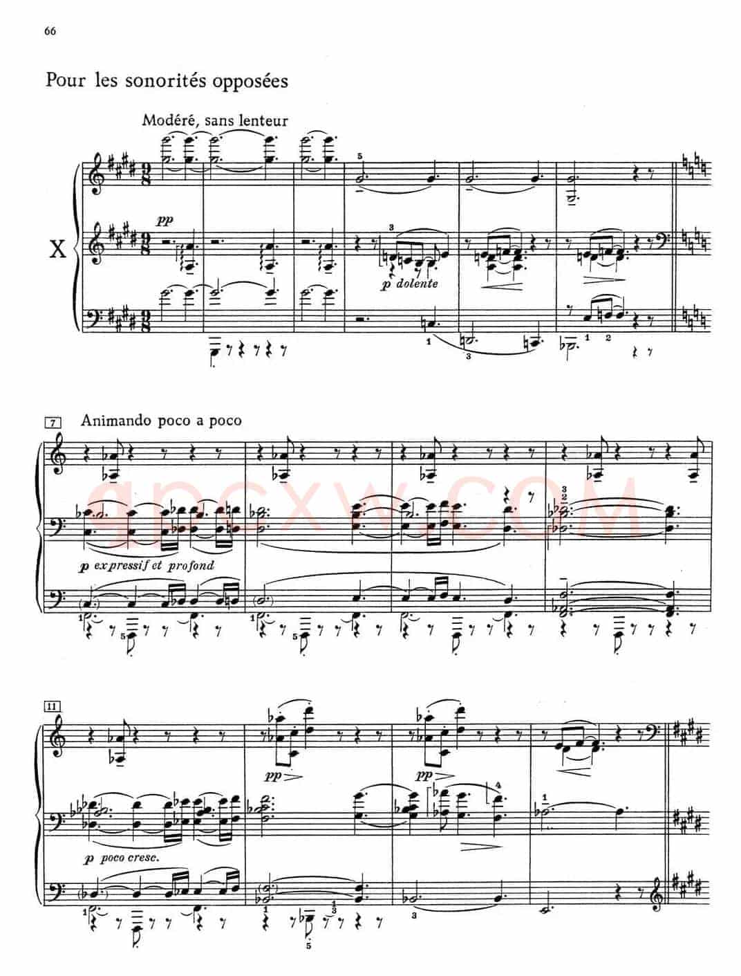 德彪西12首钢琴练习曲(10 对峙音响练习v1.0 sonorités opposées)