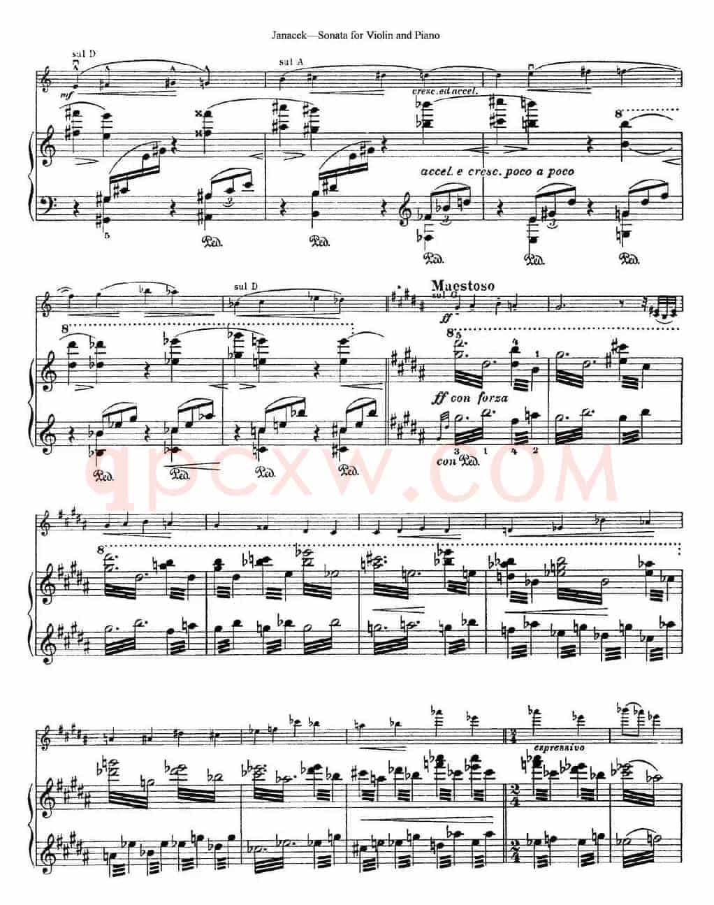 Janacek Sonata for Violin（小提琴+钢琴伴奏）