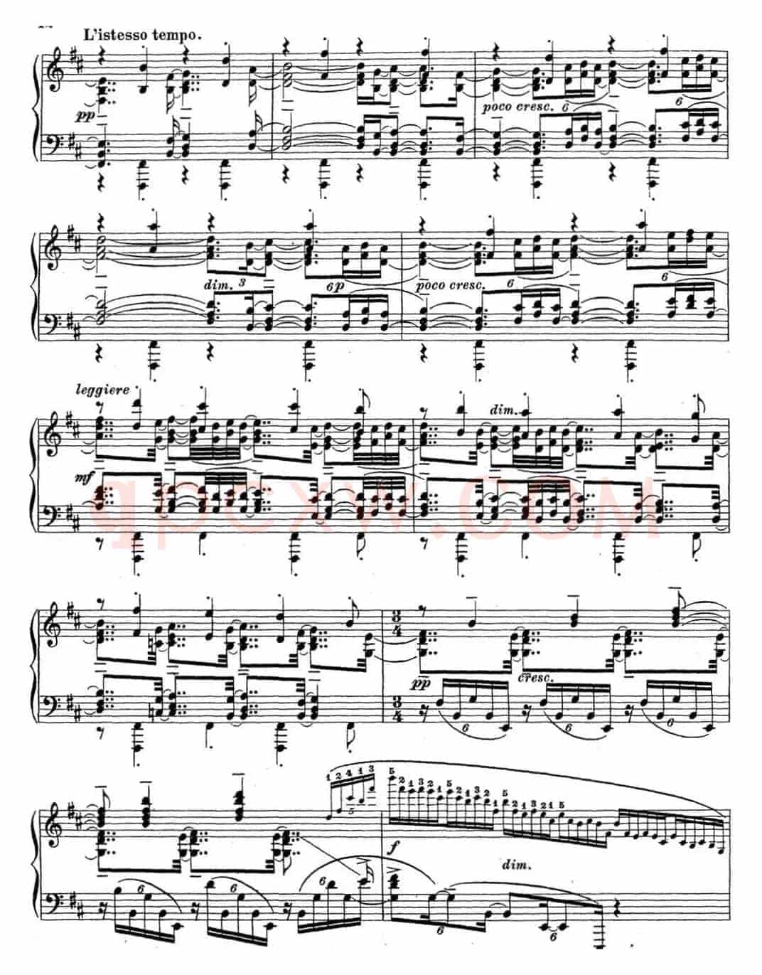 拉赫玛尼诺夫 钢琴前奏曲21 B小调 Op.32 No.10