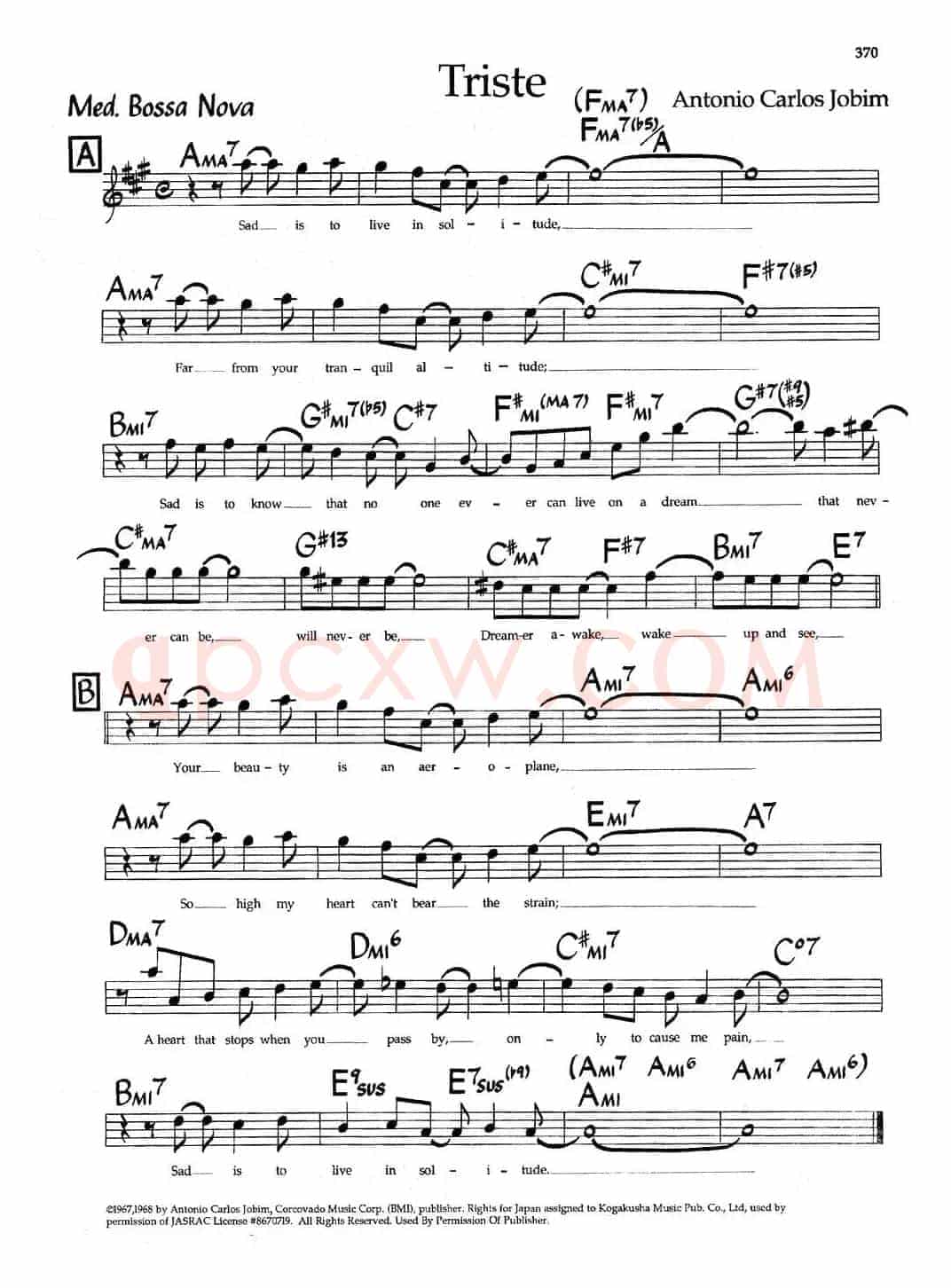 Triste（爵士钢琴曲）