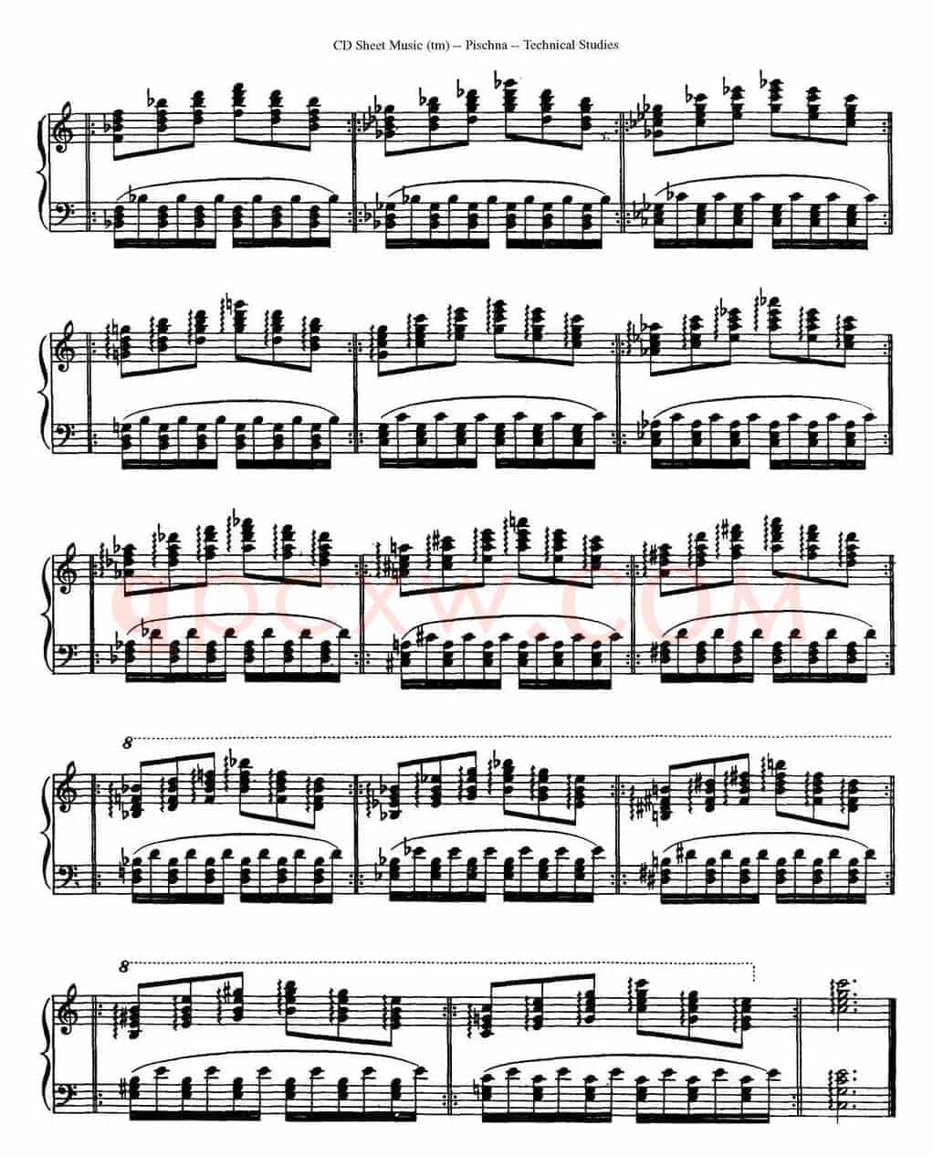 Technical Studies 60 Progressive Exercises （60首钢琴循序渐进练习曲 P71——80）