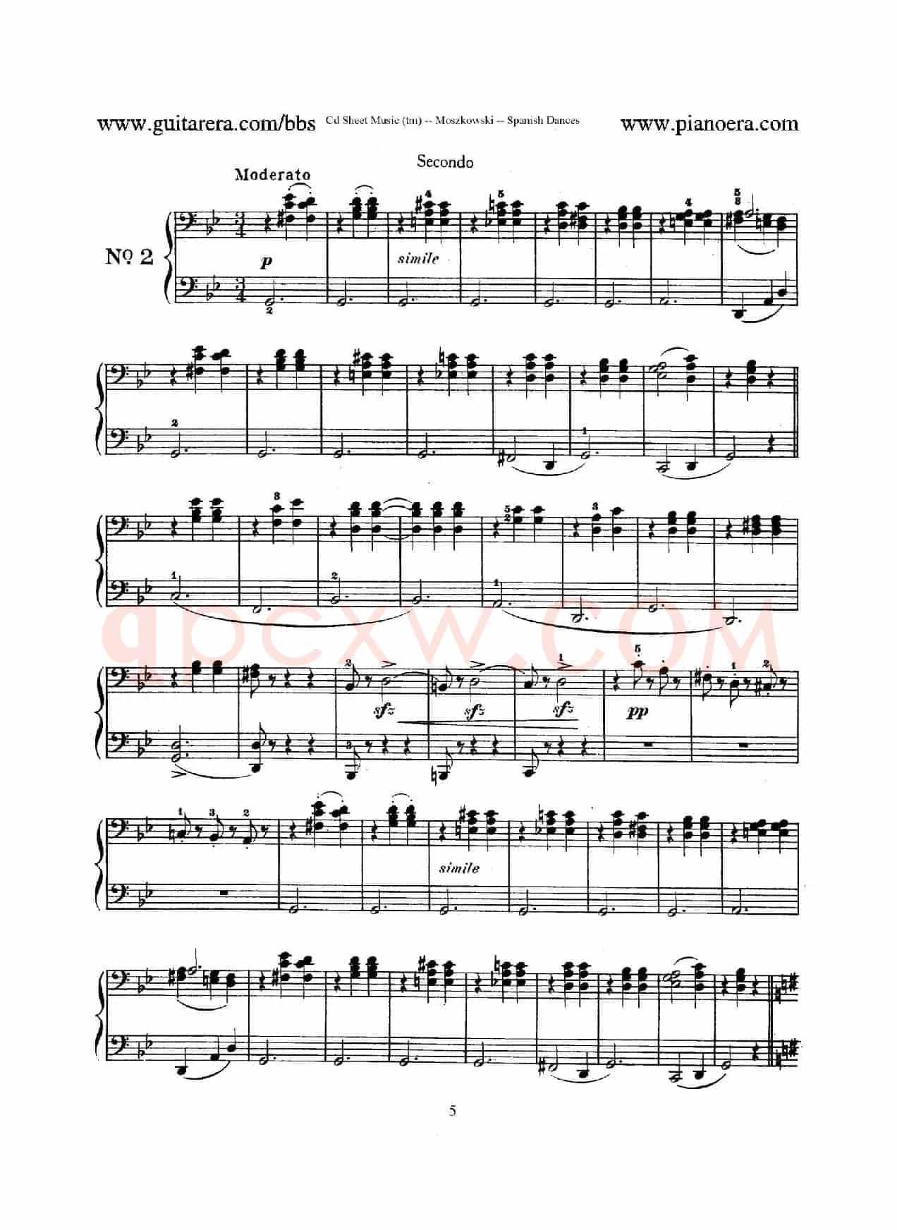 Spanish Dances Op.12(西班牙舞曲·四手联弹版)