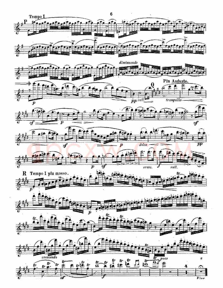 Concertstück . Op. 3. - flute part only
