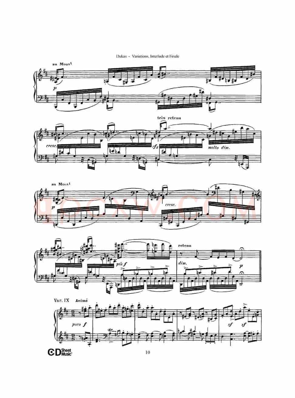 Variations, Interlude & Finale on theme de Rameau(拉摩主题变奏曲、间奏曲和终曲·第一部分)