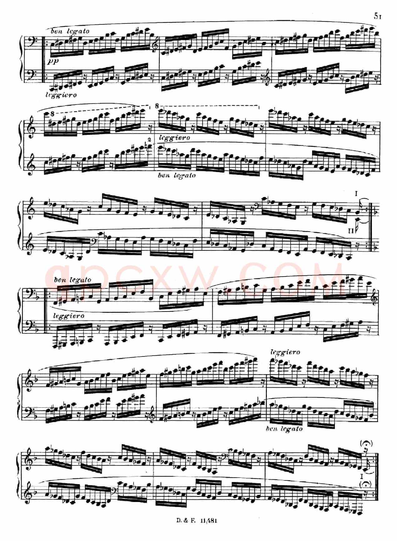 51 Exercises, WoO 6(51首钢琴练习 31—37)