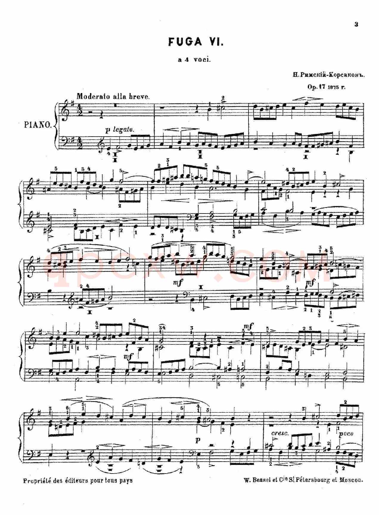 Six Fugues Op.17（6首赋格·Ⅵ）