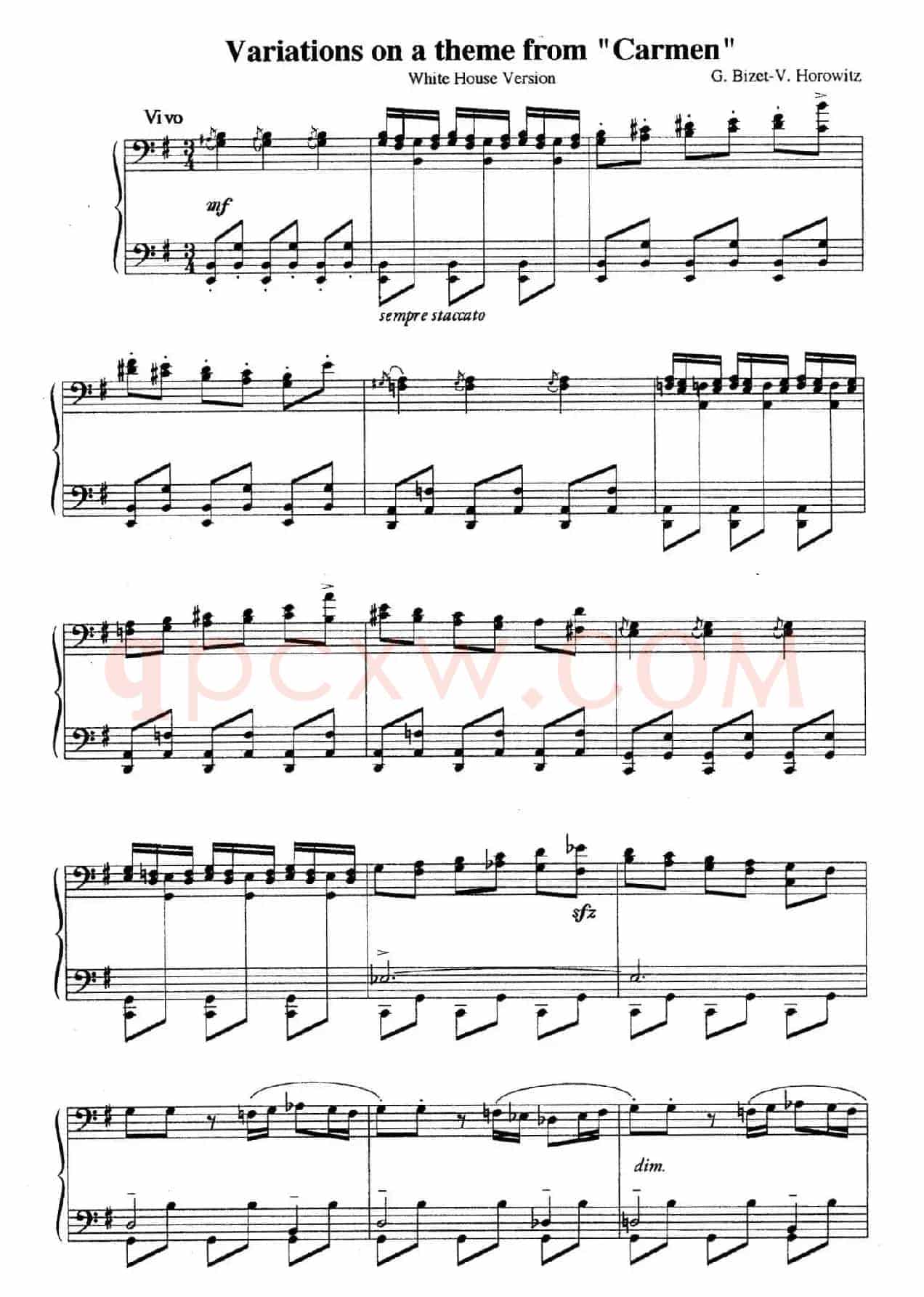Carmen Variations 12 Pieces(12首卡门主题变奏曲·11)