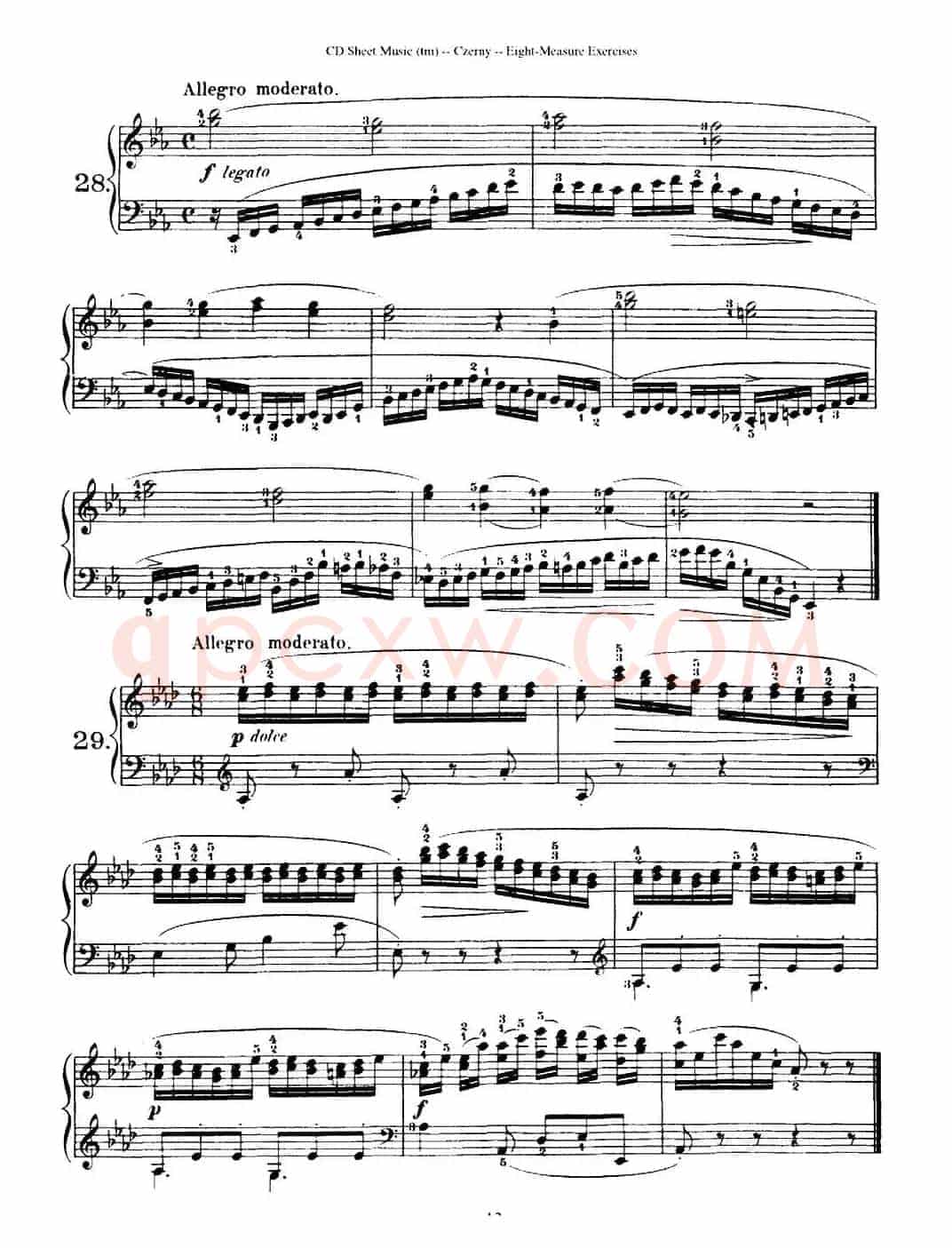 160 Eight- Measure Exercises.Op.821（车尔尼160首钢琴八小节练习曲（19——35））