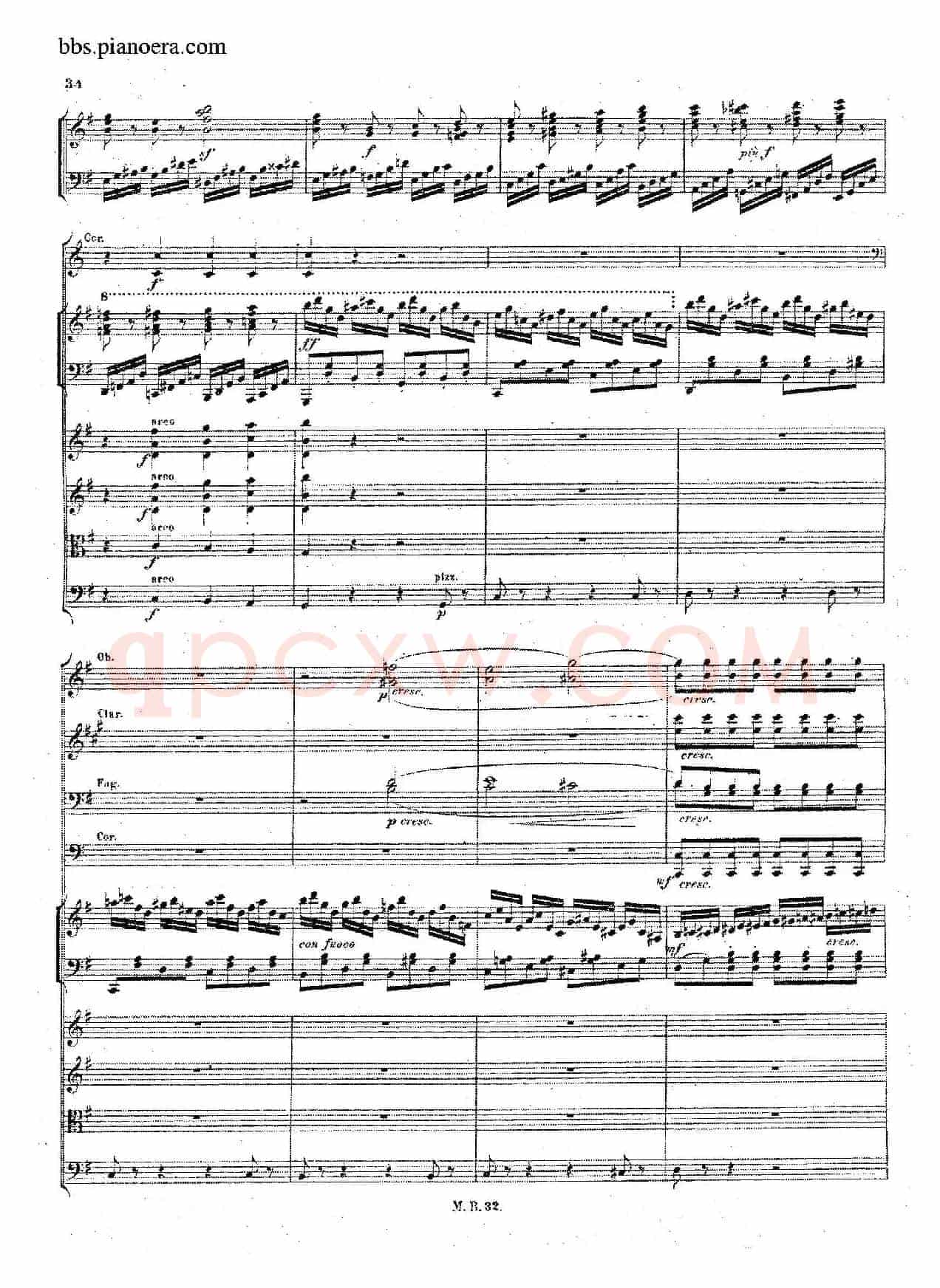 Piano Concerto No.1 in g Minor Op.25(g小调第一钢琴协奏曲·总谱)