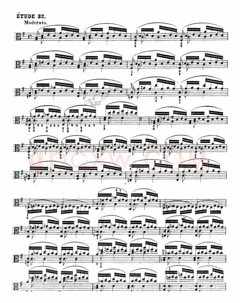 克莱采尔《中提琴练习曲40首》（ETUDE 30-32）