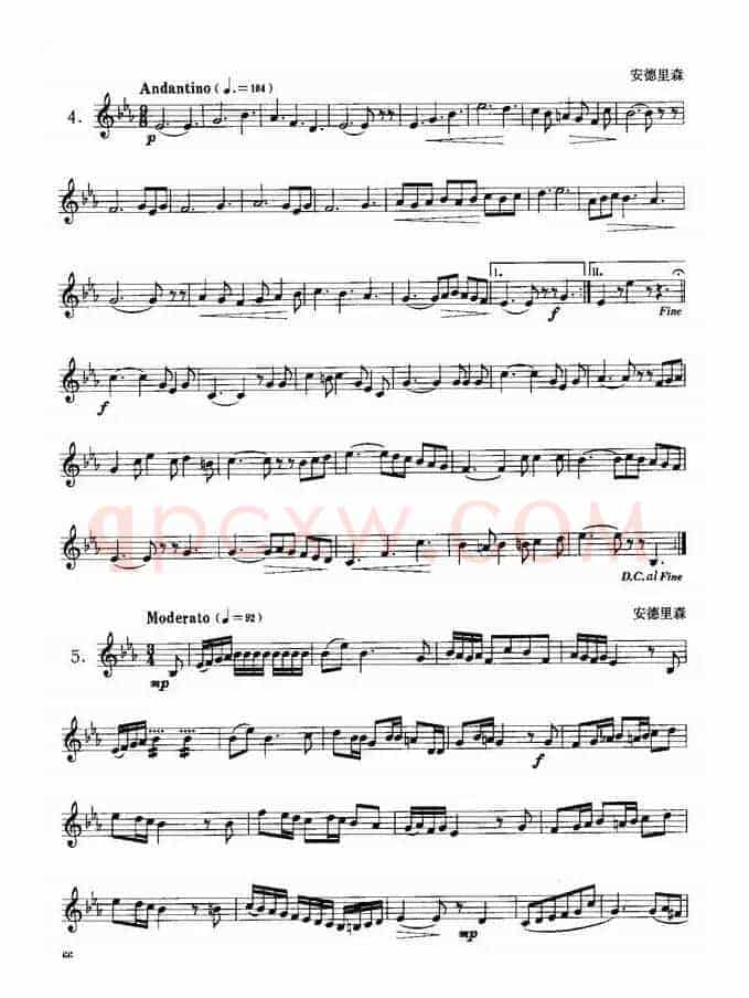 小号考级四级练习曲10首