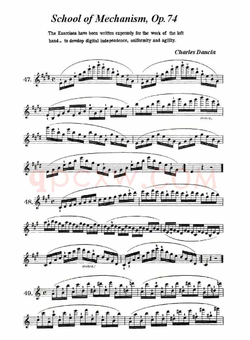School of Mechanism, Op. 74（小提琴技巧练习47——50）