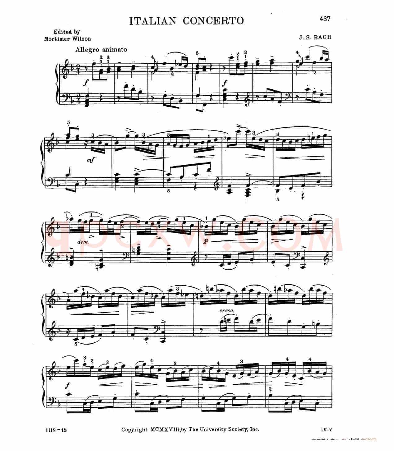 Italian Concerto BWV 971 （意大利协奏曲）