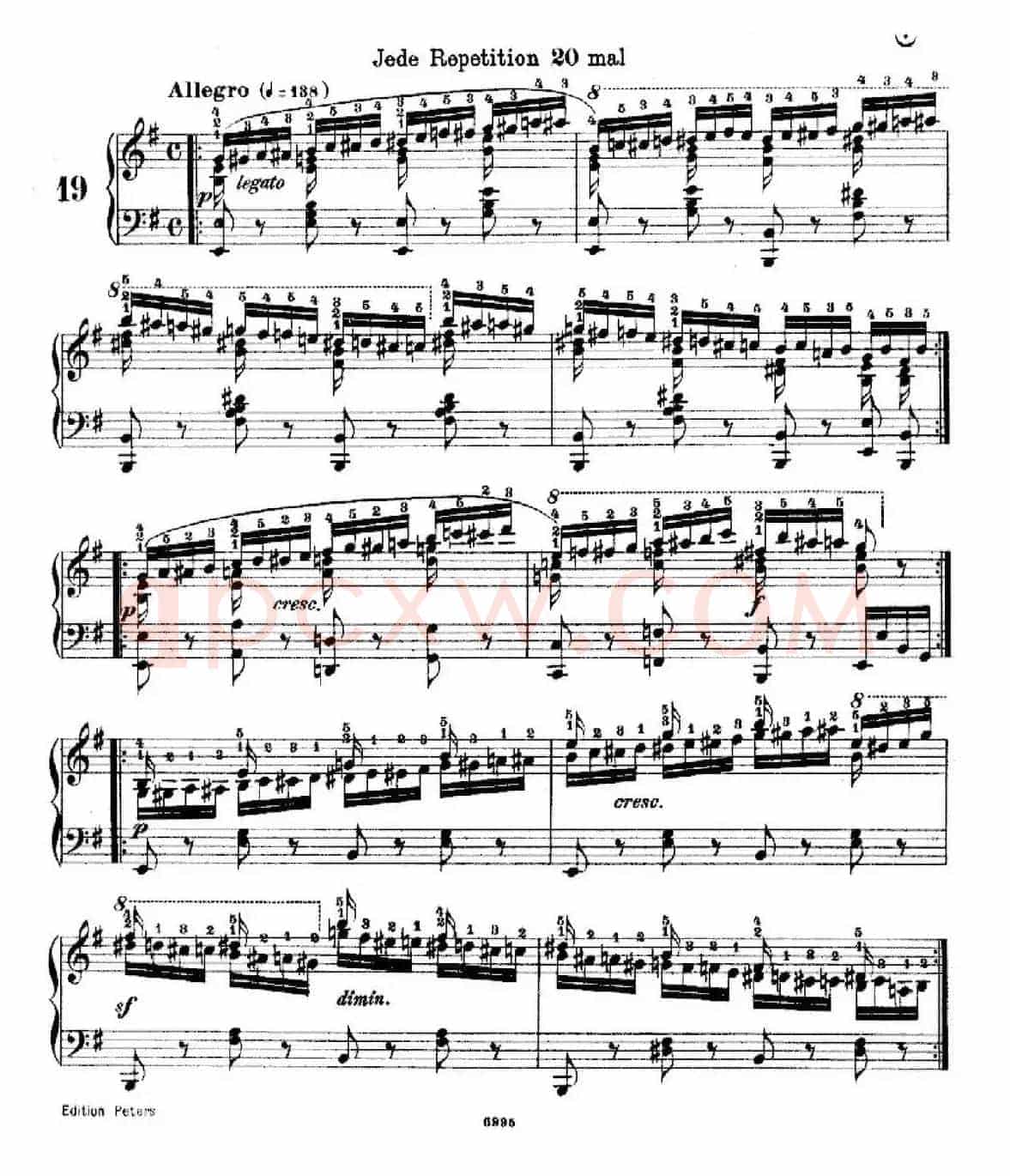 School of the Virtuoso Op.365(60首钢琴高级练习曲·19)