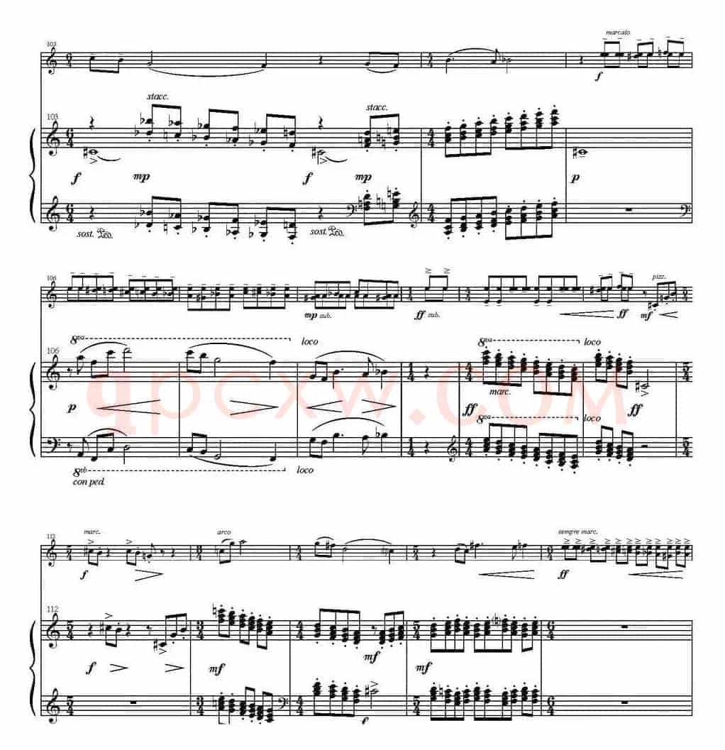 Sonata Poema aenigmaticum（小提琴+钢琴伴奏、2nd movement）
