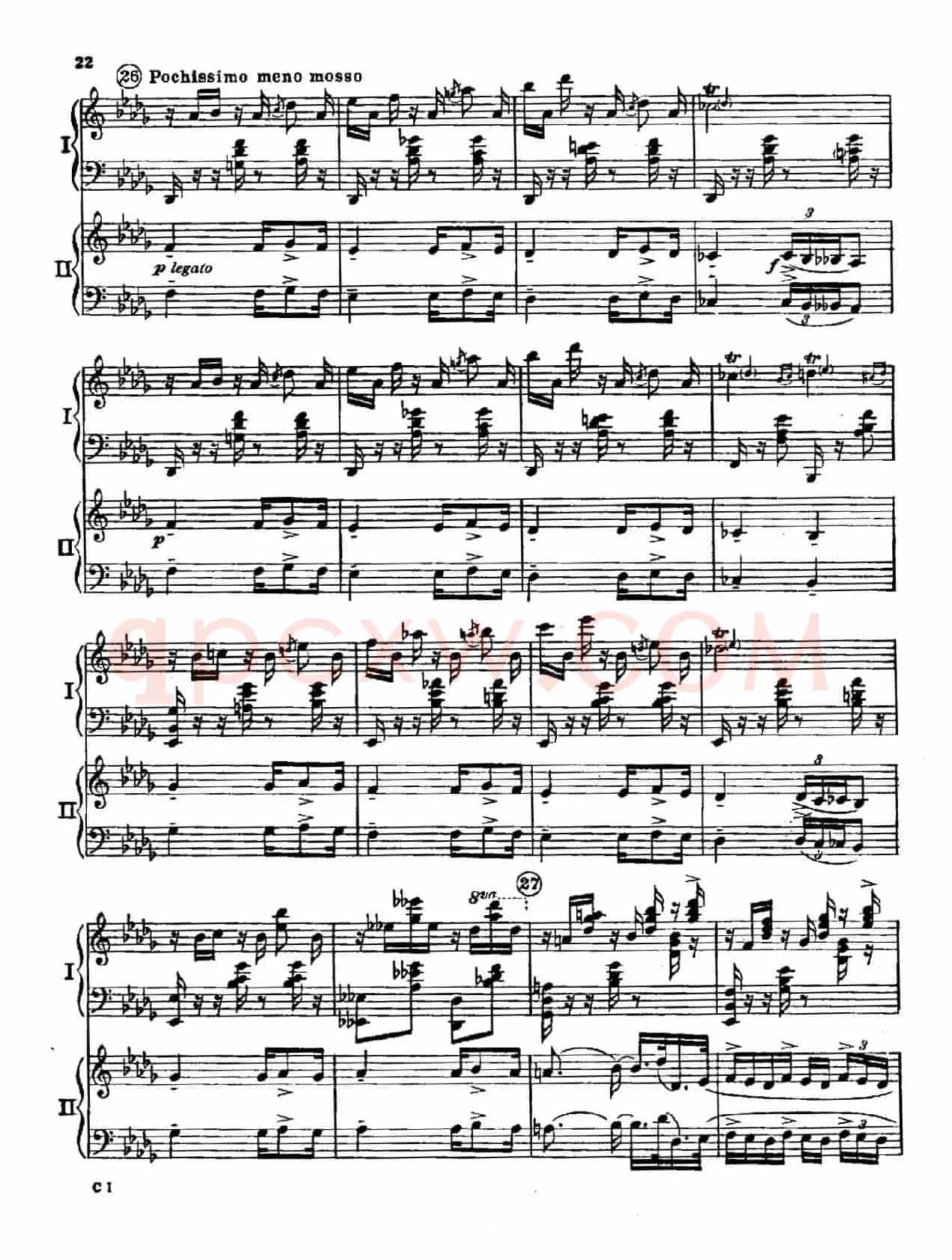 F大调爵士钢琴协奏曲（美版双钢琴原谱 P21—30）