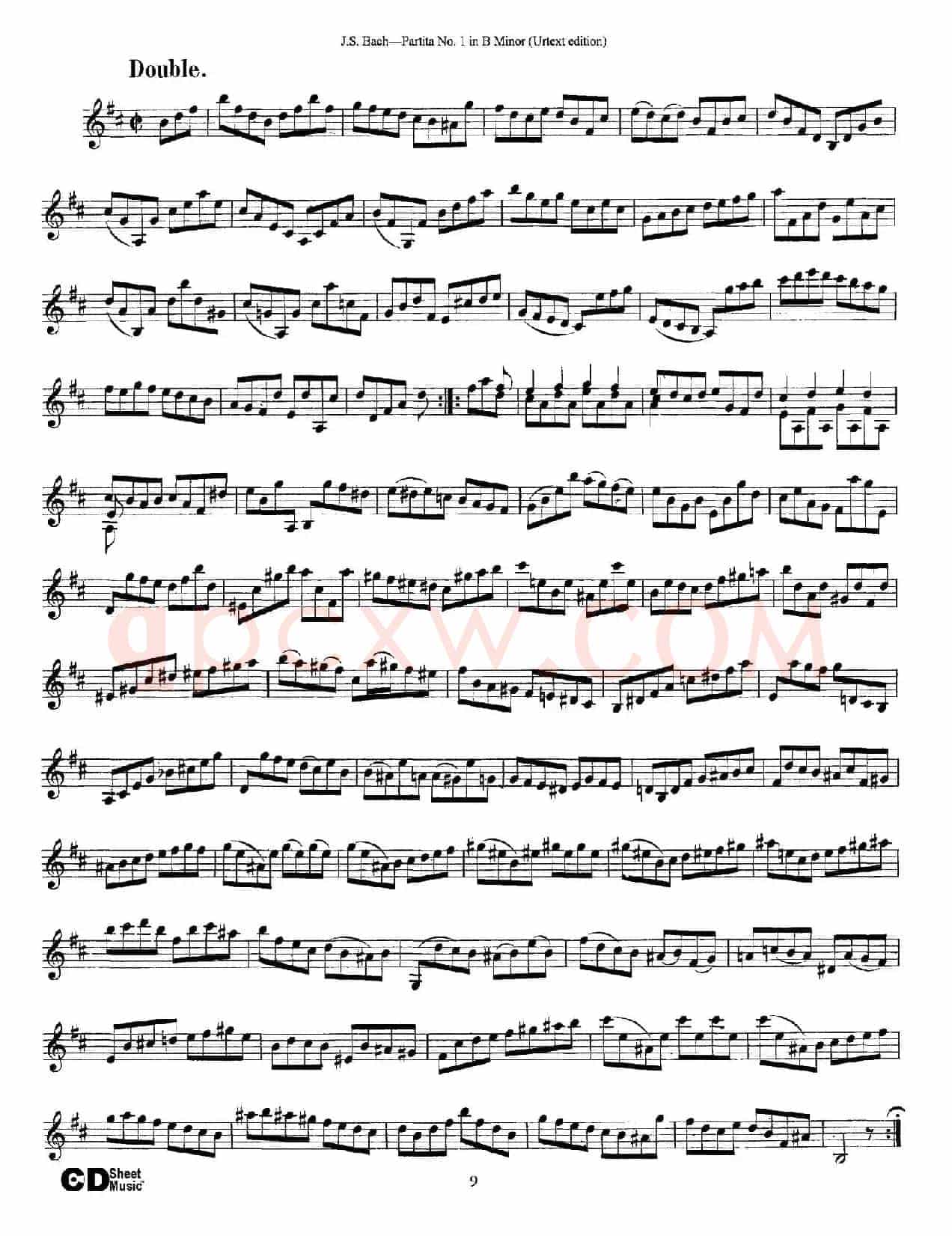 6 Violin Sonatas and Partitas 2.Partita No.1 B Minor（Urtext edition）