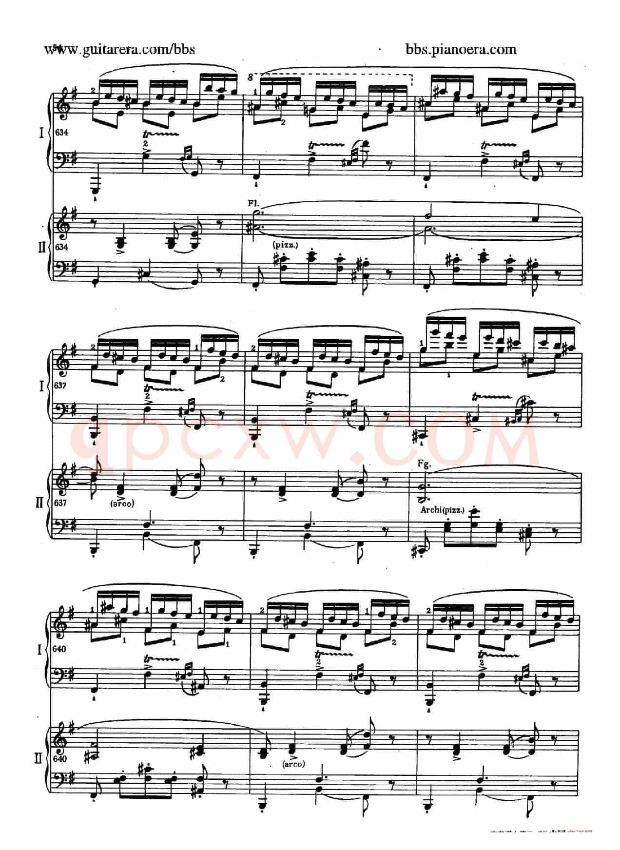 e小调第一钢琴协奏曲 Op.11(双钢琴版·第一乐章)