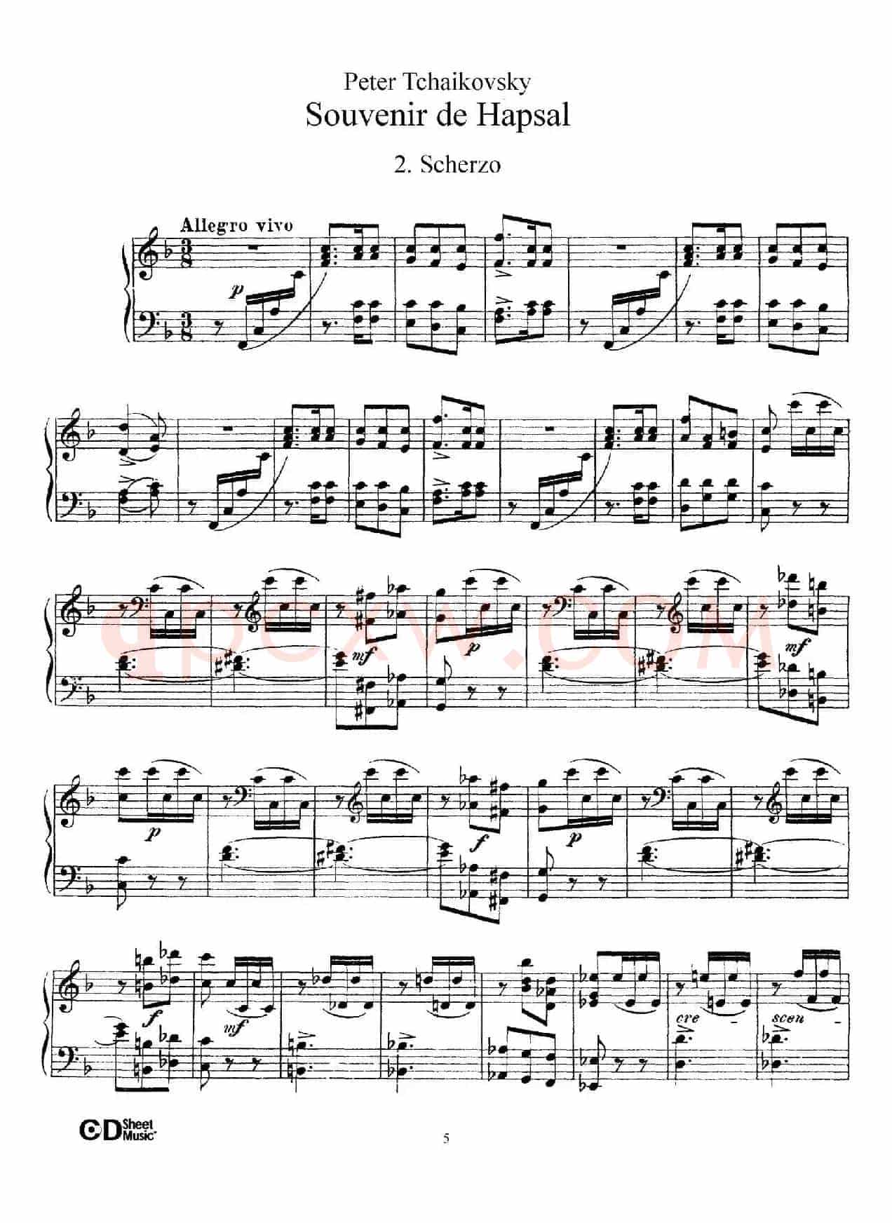Souvenir de Hapsal Op.2(哈普萨的回忆·2)