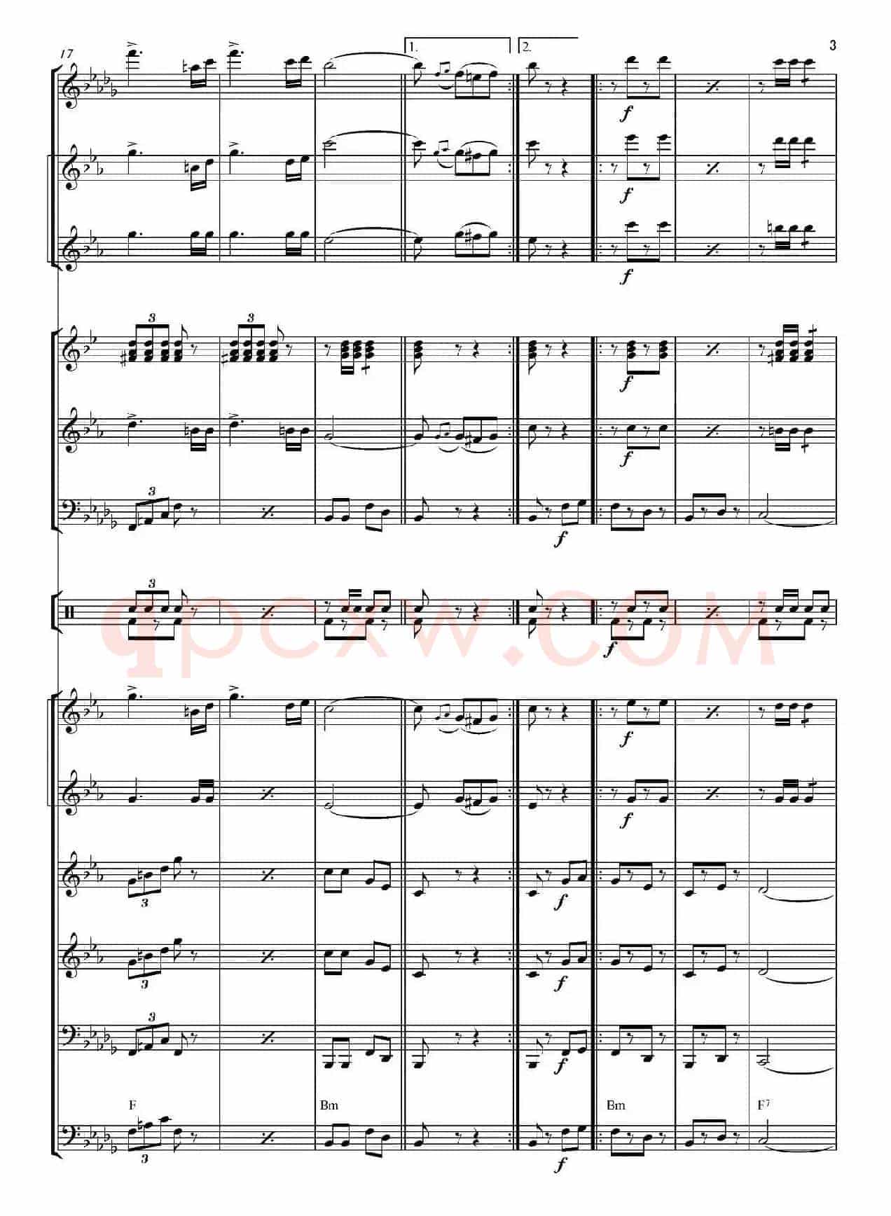 俄罗斯进行曲（marche-834）（合奏、俄罗斯原版谱）