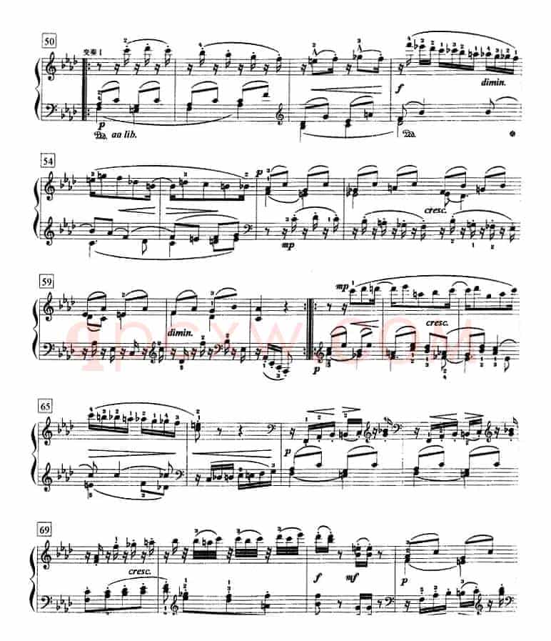 钢琴教程第七级 大型乐曲（f小调变奏曲 Op.83）