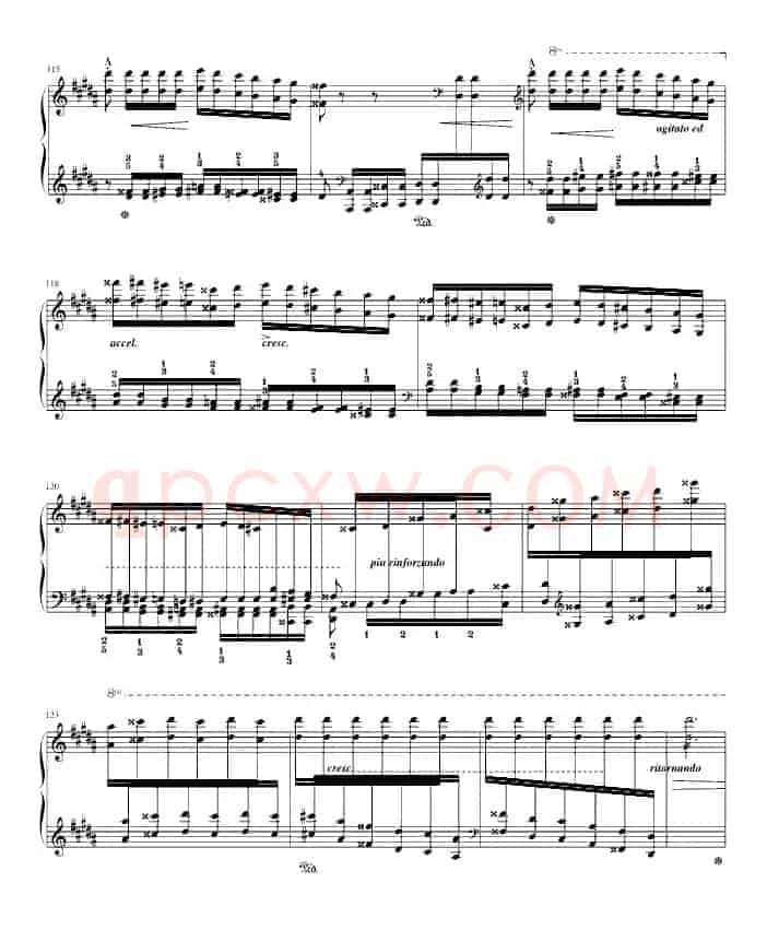 钟（帕格尼尼大练习曲III 、吴锦云制谱版）